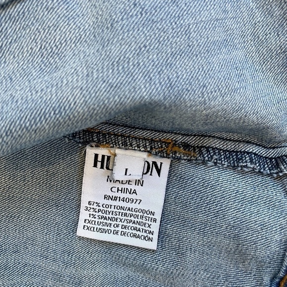 Hudson Girls Distressed Light Jean Jacket - Picture 8 of 9